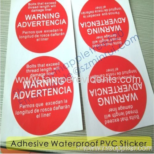 Custom Printing Pvc Labels For Warning,single Color Printed Round Pvc Sticker,waterproof And Durable Pvc Product Labels 